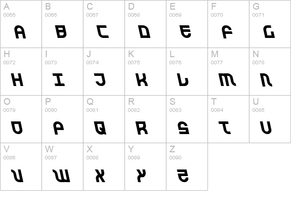 Trek Trooper Leftalic uppercase A-Z preview