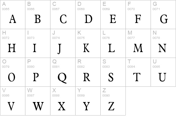 TRGPlantin uppercase A-Z preview