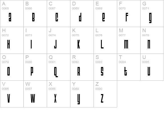 Triac 71 uppercase A-Z preview