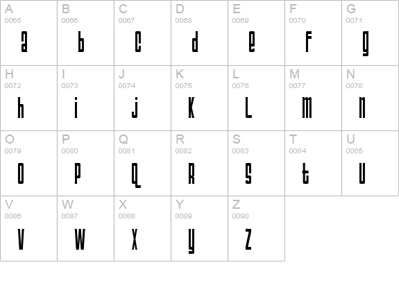 TriacSeventyone uppercase A-Z preview