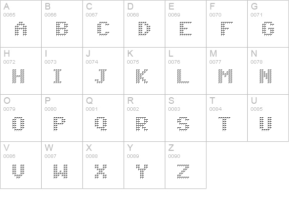 Triad uppercase A-Z preview