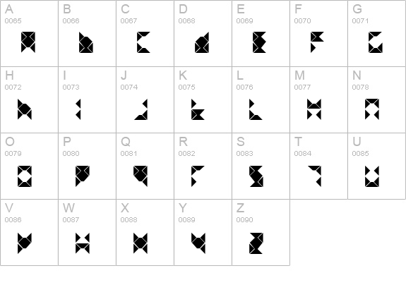 Triangel uppercase A-Z preview