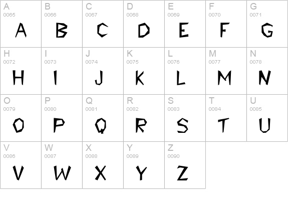 Tribal Display Caps SSi uppercase A-Z preview