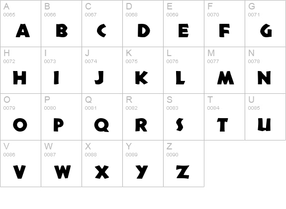 TribecaSolid Regular uppercase A-Z preview