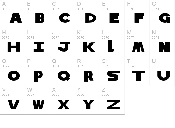 Tribute to Nova uppercase A-Z preview