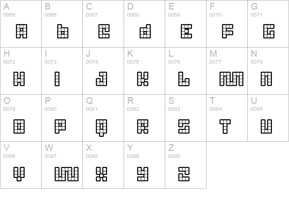 Trick Blueprint uppercase A-Z preview