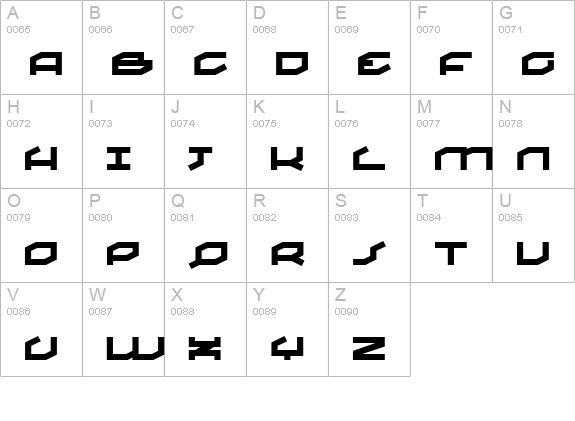 tricky uppercase A-Z preview