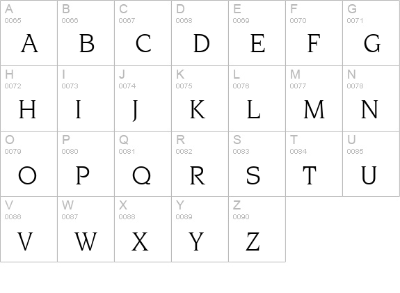 Trident SSi uppercase A-Z preview