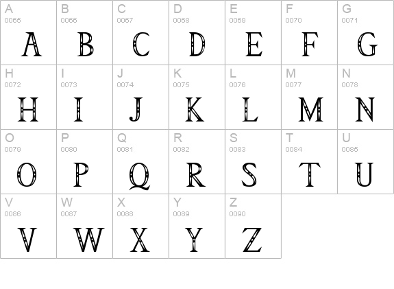 Triforce uppercase A-Z preview