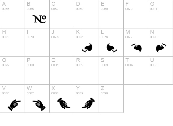 TriniteNo3-BoldPi uppercase A-Z preview
