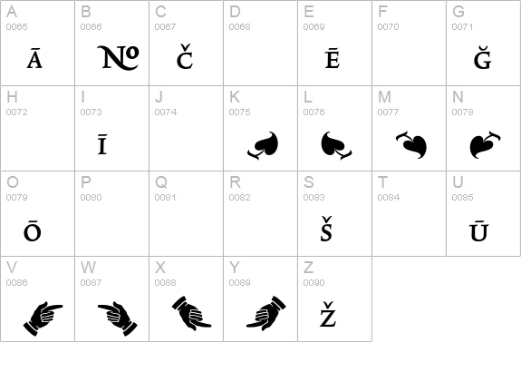 TriniteNo3-MediumWidePi uppercase A-Z preview