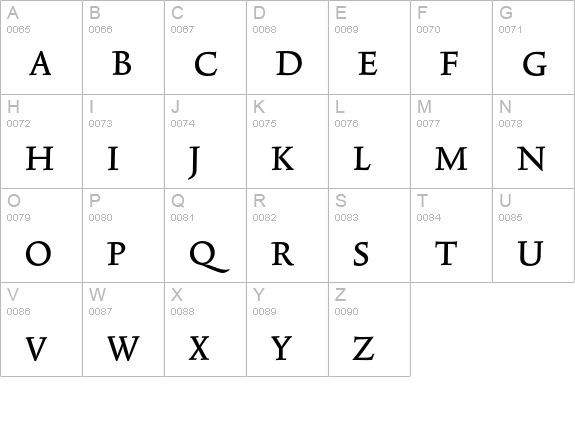 TriniteNo3-MediumWideTab uppercase A-Z preview