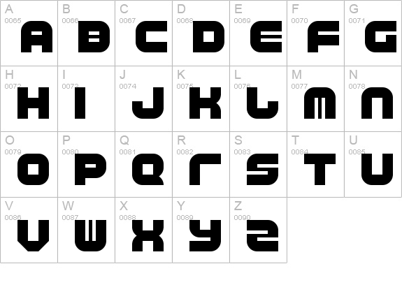 Trip Trap Regular uppercase A-Z preview