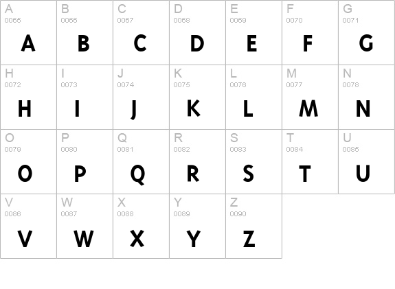 Triplex-Bold uppercase A-Z preview