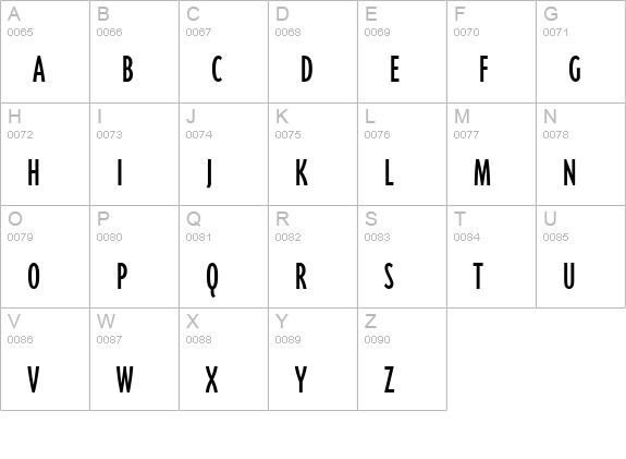 TriplexCond uppercase A-Z preview