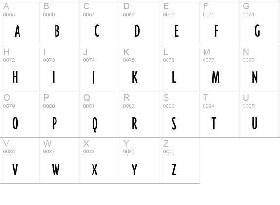 TriplexConRegLining uppercase A-Z preview