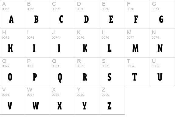 TriplexConSerBlackOldstyle uppercase A-Z preview