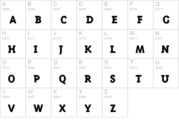 TriplexSerif-ExtraBold uppercase A-Z preview