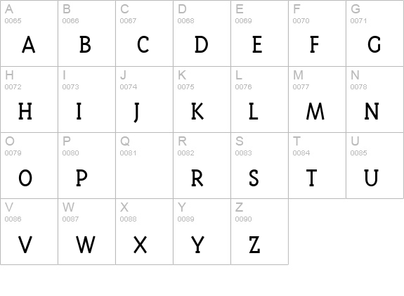 TriplexSerif-Light uppercase A-Z preview