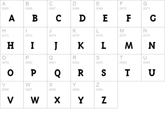 TriplexSerifBoldLining uppercase A-Z preview