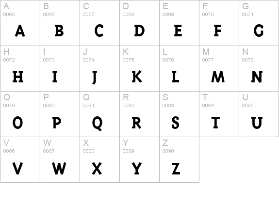 TriplexSerifBoldLining Bold uppercase A-Z preview