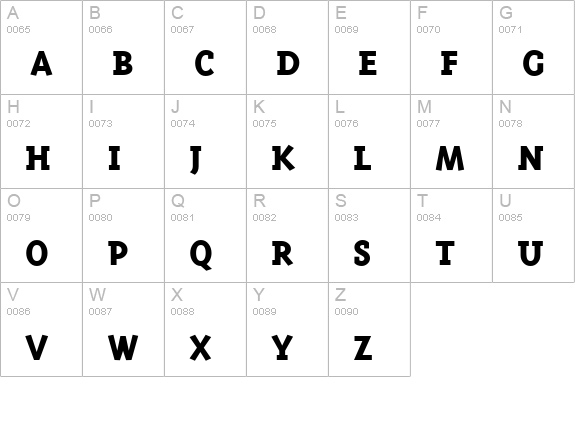 TriplexSerifExtraBoldLining Bold uppercase A-Z preview