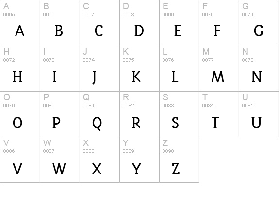 TriplexSerifLightLining Regular uppercase A-Z preview