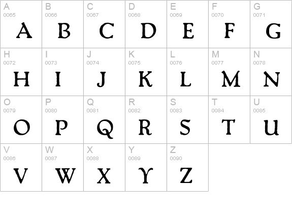 TripoliBold uppercase A-Z preview