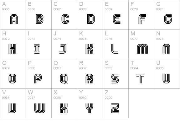Trisect DemiBold uppercase A-Z preview