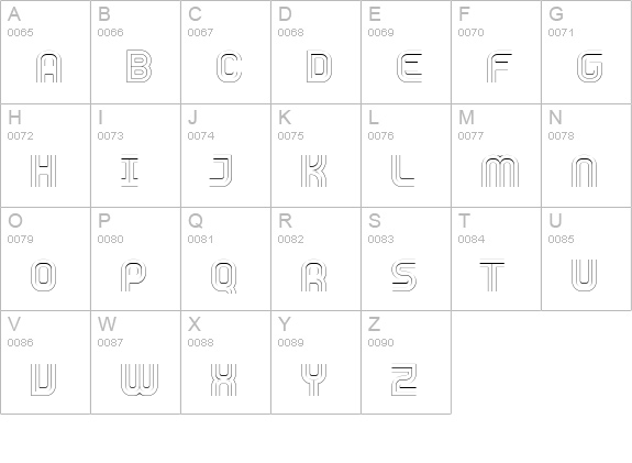 Trisect Thin uppercase A-Z preview