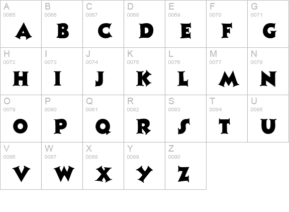 Tristan Regular uppercase A-Z preview
