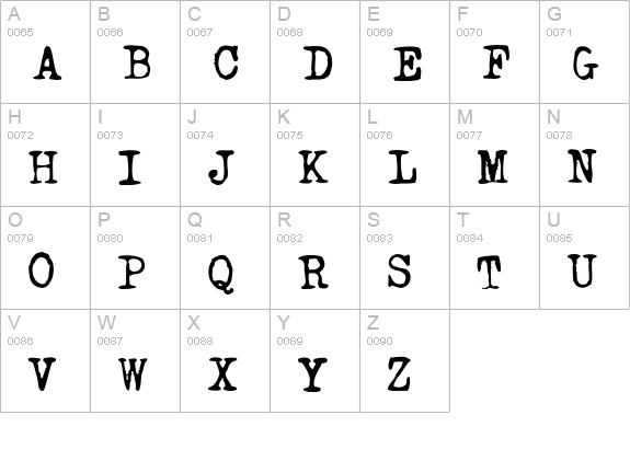 TriumphTippa regular uppercase A-Z preview