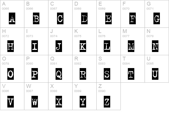 Trixie-Cameo uppercase A-Z preview