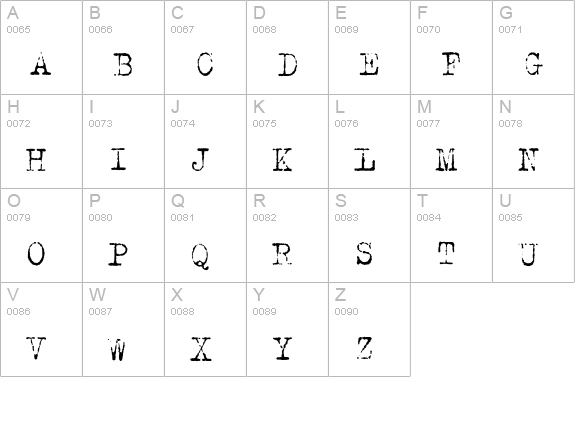 Trixie-Light uppercase A-Z preview
