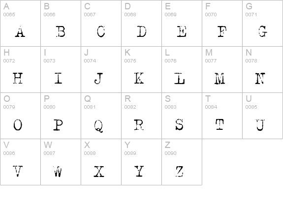 TrixieCyr-Light uppercase A-Z preview
