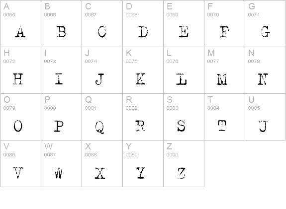 TrixieCyrG-Light uppercase A-Z preview
