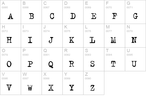 TrixieCyrG-Plain uppercase A-Z preview