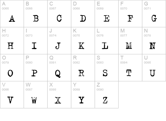 TrixiePlain uppercase A-Z preview