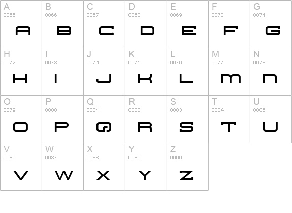 Troglodyte uppercase A-Z preview