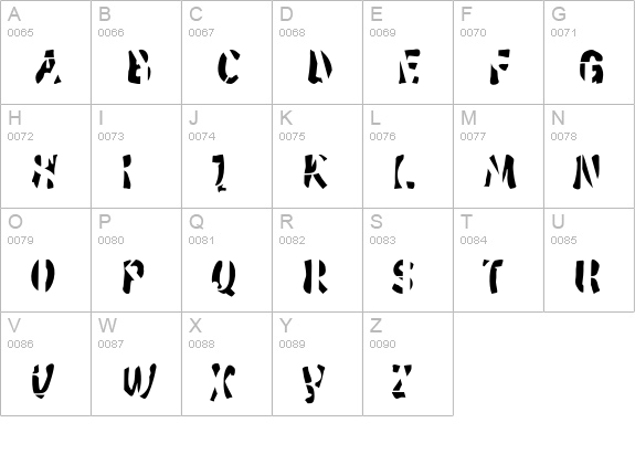 Trojan uppercase A-Z preview
