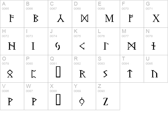 Troll Oathbound uppercase A-Z preview