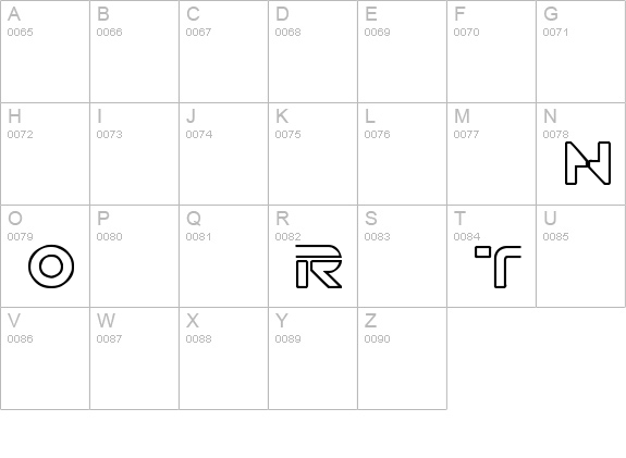 TRON muestre CINE1 uppercase A-Z preview