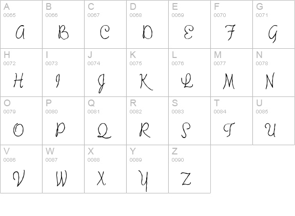 Tropicali Script BTN Rough uppercase A-Z preview