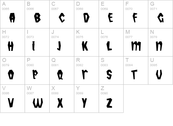 Tropicana Plain uppercase A-Z preview