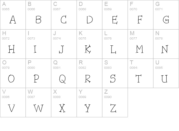 Trots Light - HMK uppercase A-Z preview