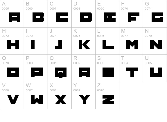 TRTL uppercase A-Z preview