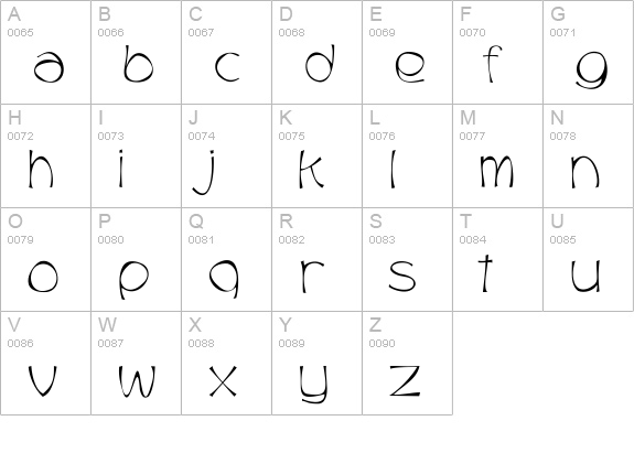 Trubble uppercase A-Z preview