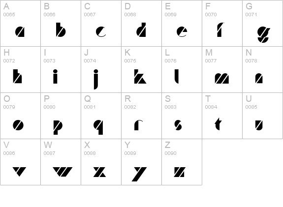 Truffle uppercase A-Z preview