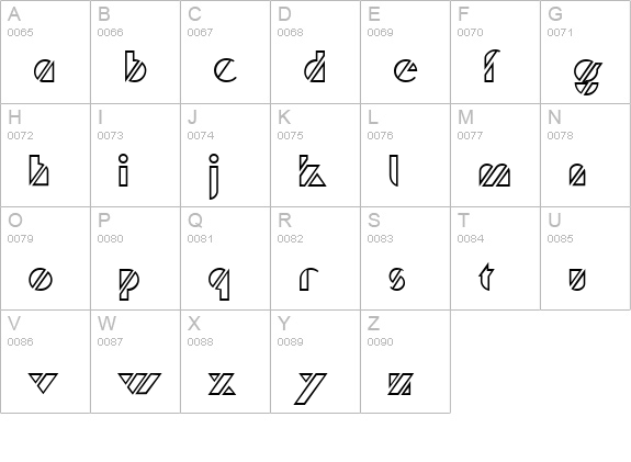 Trufflette Regular uppercase A-Z preview