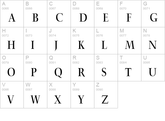 TrumpetLite-Normal uppercase A-Z preview